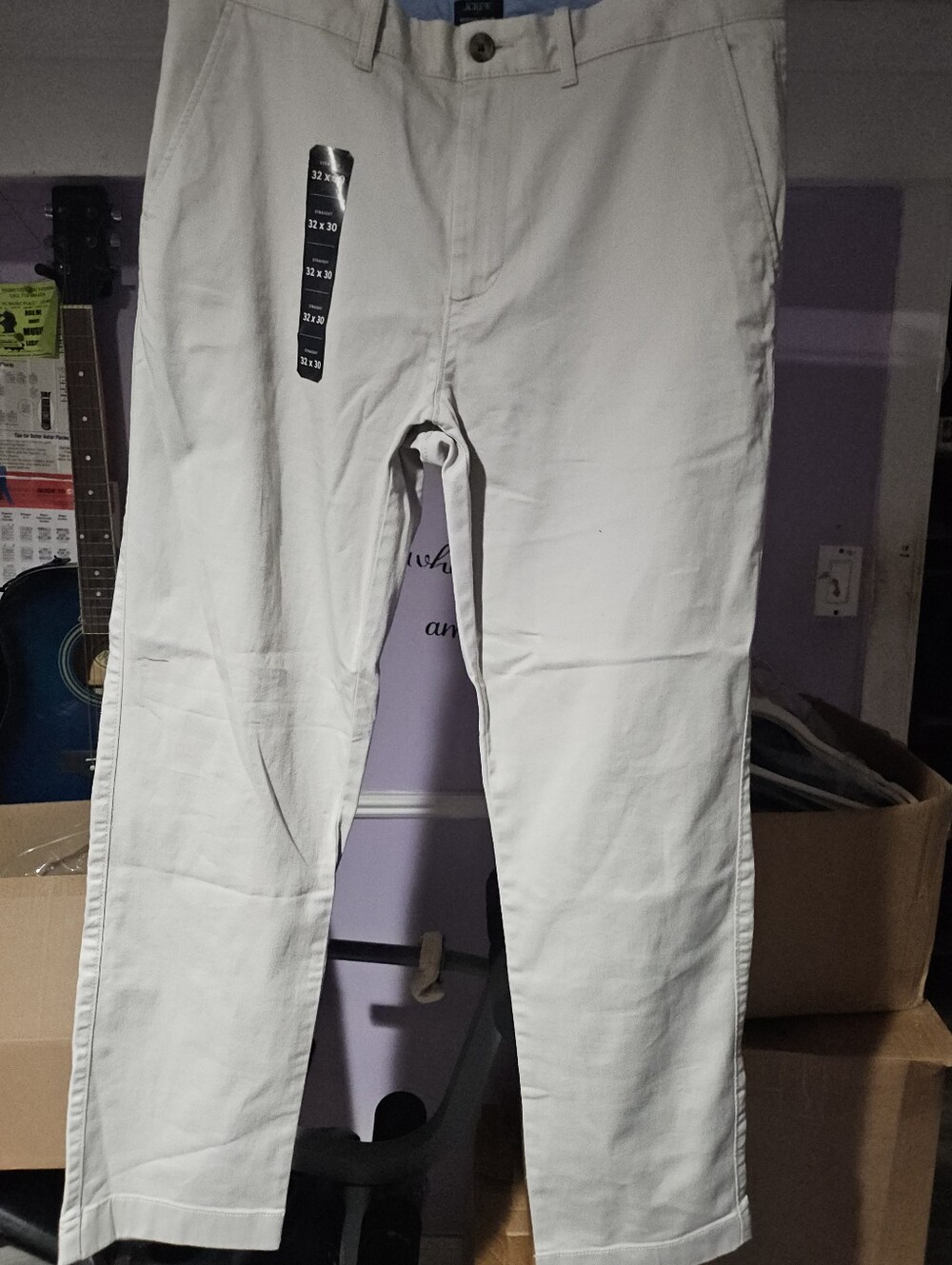 J. Crew Men's Cream Chino Pants